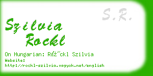 szilvia rockl business card